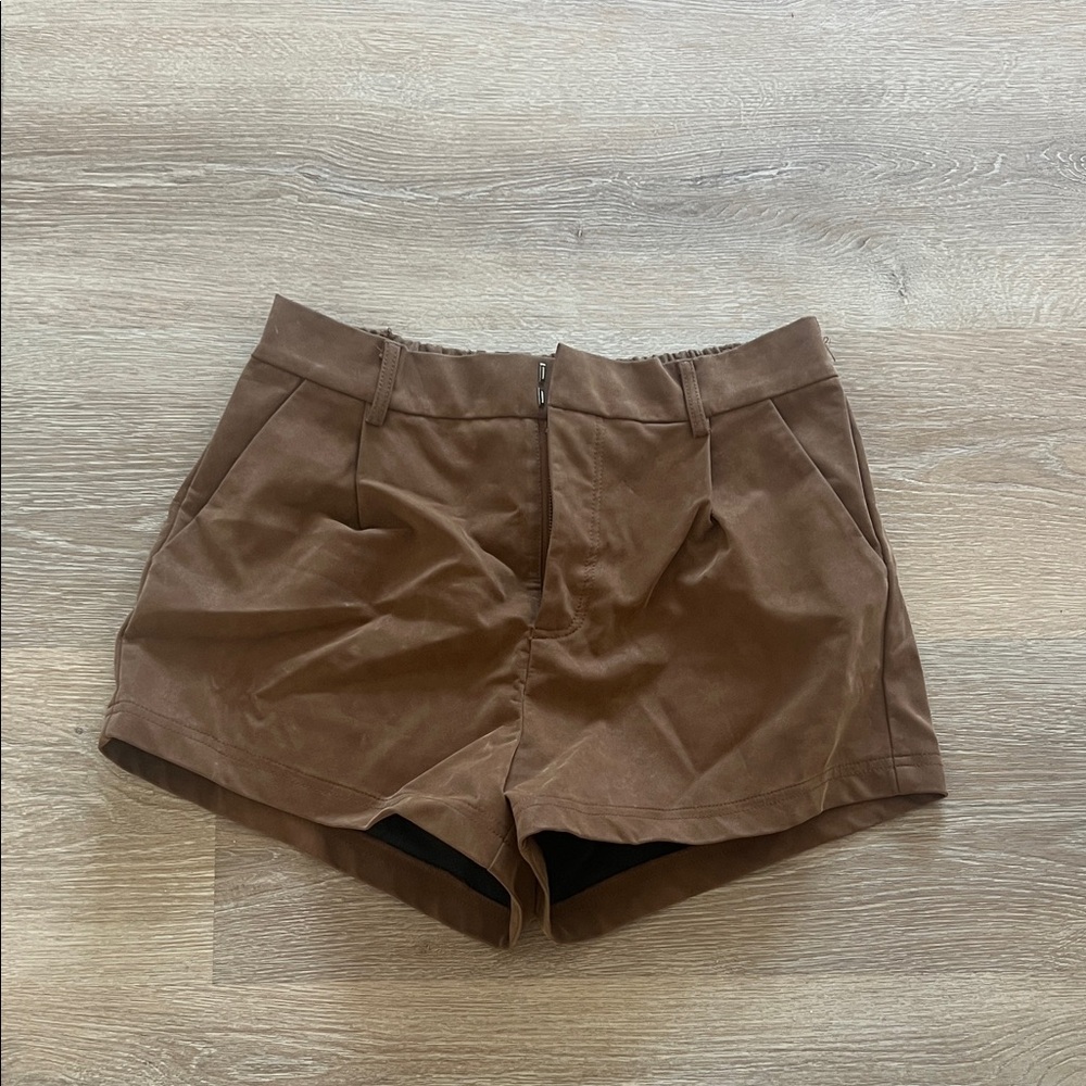 Free People High Waist Brown Shorts